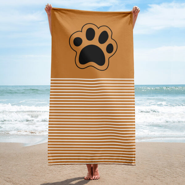 Hand-/ Duschtuch Pfotenabdruck im Sand