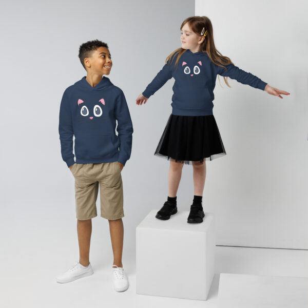 Öko-Kapuzenpullover für Kinder Mietze