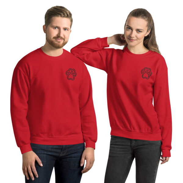 Unisex-Pullover Pfote gestickt
