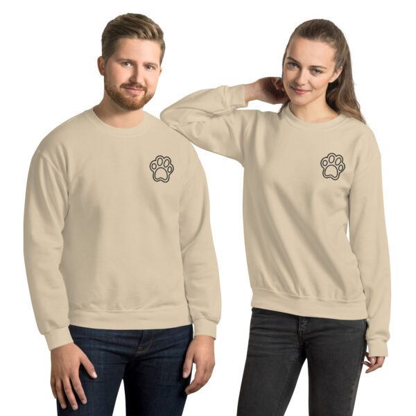 Unisex-Pullover Pfote gestickt