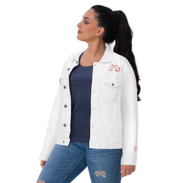 Unisex Jeansjacke Cat Love