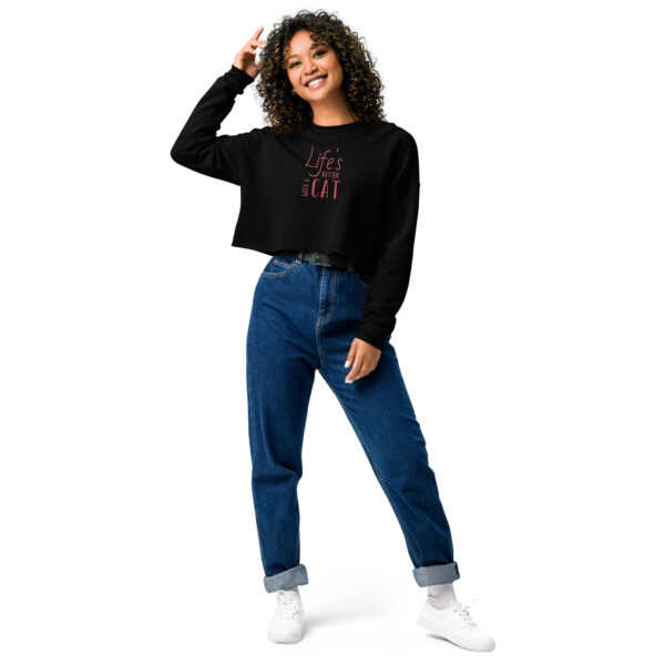 Crop-Pullover Life is better with a Cat