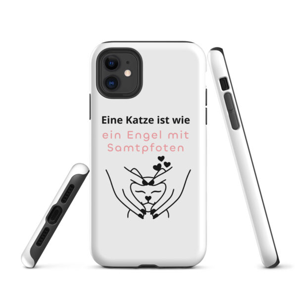 Hardcase iPhone® Handyhülle “Eine Katze ist wie ein Engel auf Samtpfoten”