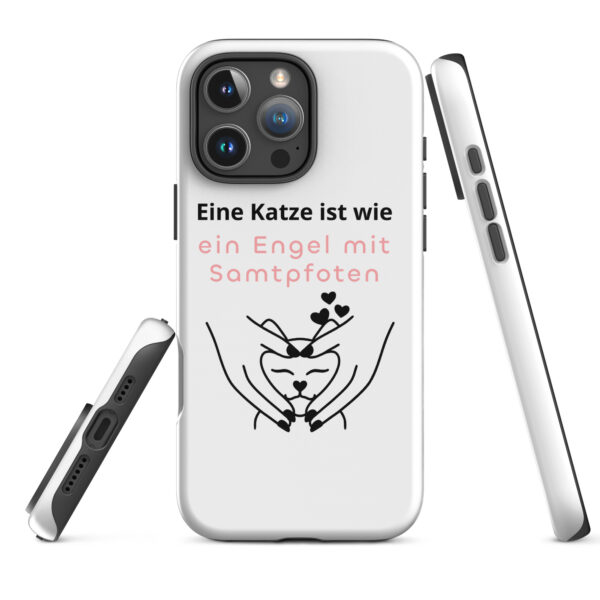 Hardcase iPhone® Handyhülle “Eine Katze ist wie ein Engel auf Samtpfoten”