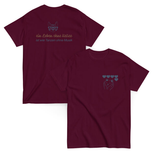 Klassisches Unisex T-Shirt “Ein Leben ohne Katze ist wie Tanzen ohne Musik”